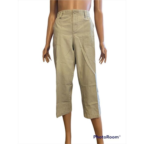 Khaki Cargo Capris   - Picture 1 of 10